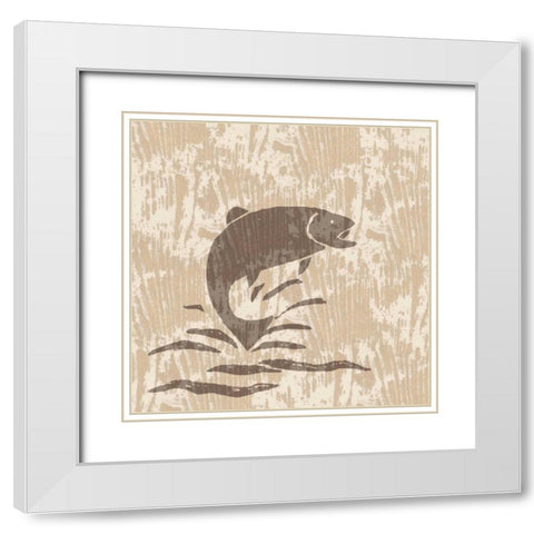 Spirit Lodge IV White Modern Wood Framed Art Print with Double Matting by Biscardi, Nicholas