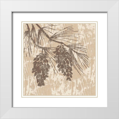 Spirit Lodge II White Modern Wood Framed Art Print with Double Matting by Biscardi, Nicholas