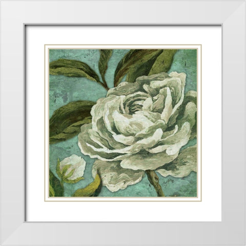 Late Bloomers I White Modern Wood Framed Art Print with Double Matting by Medley, Elizabeth