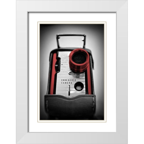 Red Camera White Modern Wood Framed Art Print with Double Matting by Peck, Gail