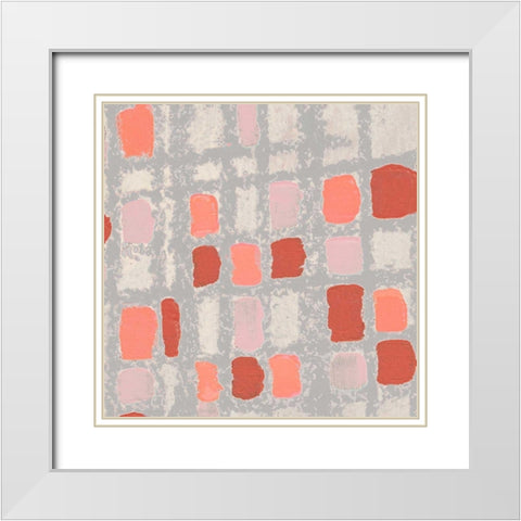 Coral Fractal I White Modern Wood Framed Art Print with Double Matting by Marcon, Michael