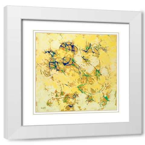 Space in Motion I White Modern Wood Framed Art Print with Double Matting by Loreth, Lanie