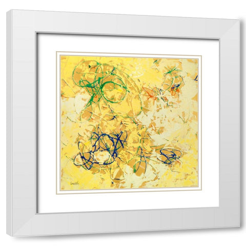 Space in Motion II White Modern Wood Framed Art Print with Double Matting by Loreth, Lanie