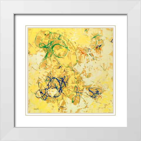 Space in Motion II White Modern Wood Framed Art Print with Double Matting by Loreth, Lanie