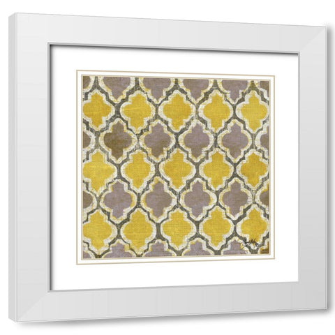 Gold Modele II White Modern Wood Framed Art Print with Double Matting by Medley, Elizabeth