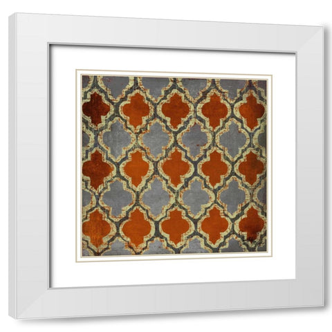 Red Modele II White Modern Wood Framed Art Print with Double Matting by Medley, Elizabeth