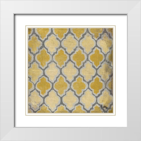 Mustard Modele II White Modern Wood Framed Art Print with Double Matting by Medley, Elizabeth