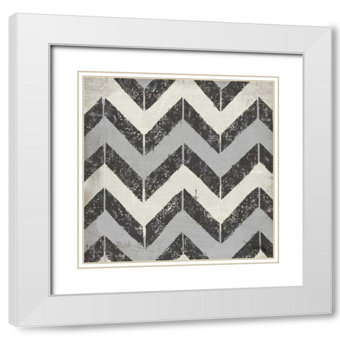 Black and White Modele II White Modern Wood Framed Art Print with Double Matting by Medley, Elizabeth