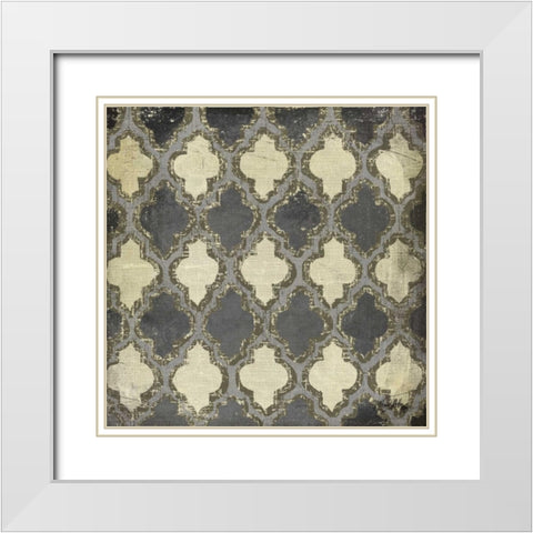 Gray Modele I White Modern Wood Framed Art Print with Double Matting by Medley, Elizabeth