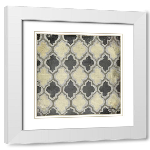 Gray Modele II White Modern Wood Framed Art Print with Double Matting by Medley, Elizabeth