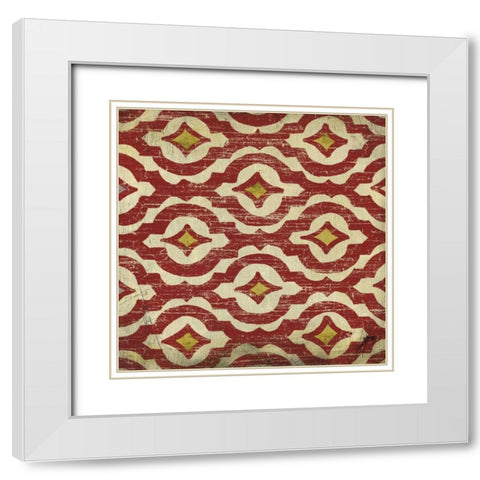 Moroccan Modele IV White Modern Wood Framed Art Print with Double Matting by Medley, Elizabeth