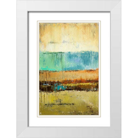 Rain I White Modern Wood Framed Art Print with Double Matting by Pinto, Patricia