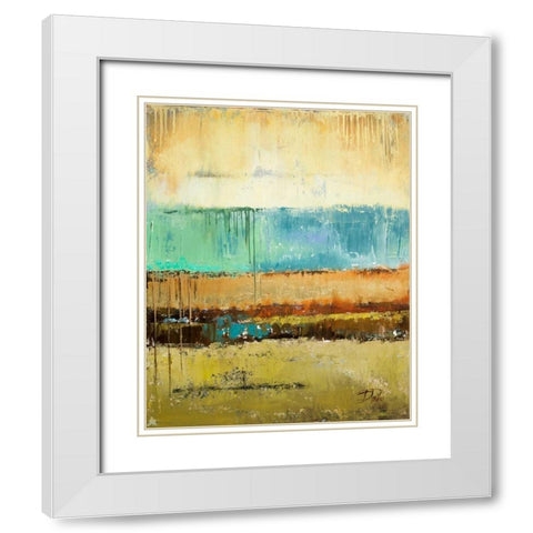 Rain I White Modern Wood Framed Art Print with Double Matting by Pinto, Patricia