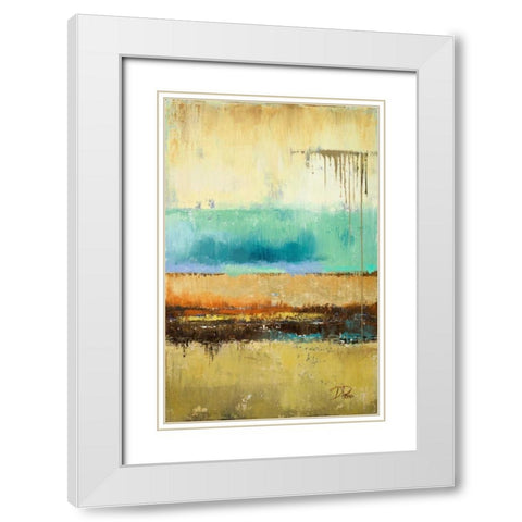 Rain II White Modern Wood Framed Art Print with Double Matting by Pinto, Patricia