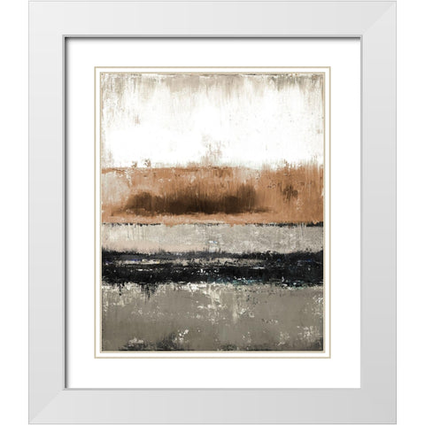 Autumn Rain White Modern Wood Framed Art Print with Double Matting by Pinto, Patricia