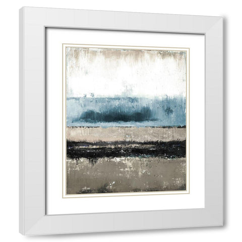 Dark Rain White Modern Wood Framed Art Print with Double Matting by Pinto, Patricia