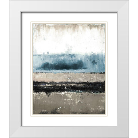 Dark Rain White Modern Wood Framed Art Print with Double Matting by Pinto, Patricia