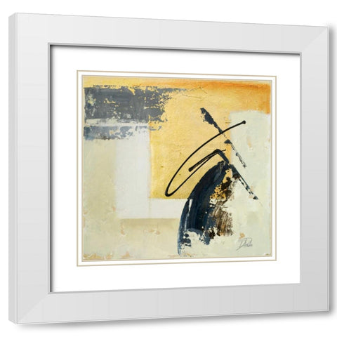 The Sign of Gold I White Modern Wood Framed Art Print with Double Matting by Pinto, Patricia