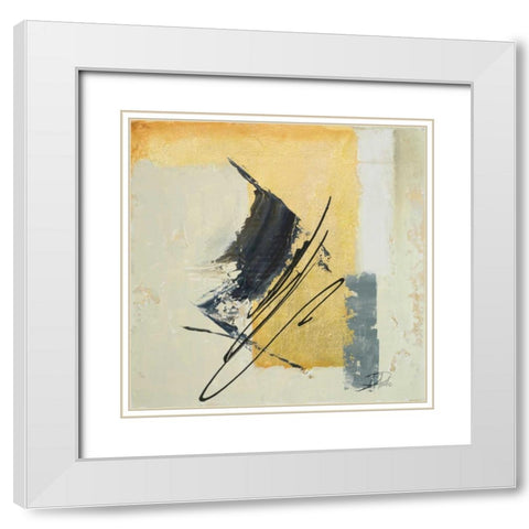 The Sign of Gold II White Modern Wood Framed Art Print with Double Matting by Pinto, Patricia