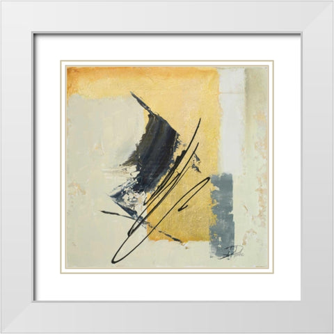 The Sign of Gold II White Modern Wood Framed Art Print with Double Matting by Pinto, Patricia