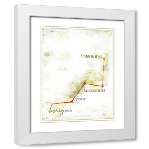 Broaden Horizons White Modern Wood Framed Art Print with Double Matting by Studio, Sd Graphics