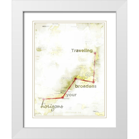 Broaden Horizons White Modern Wood Framed Art Print with Double Matting by Studio, Sd Graphics