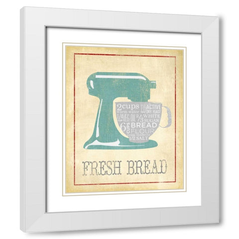 Fresh Bread White Modern Wood Framed Art Print with Double Matting by Studio, Sd Graphics