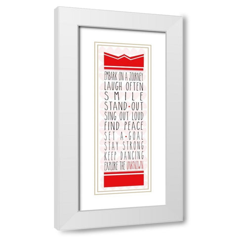 Embark White Modern Wood Framed Art Print with Double Matting by SD Graphics Studio