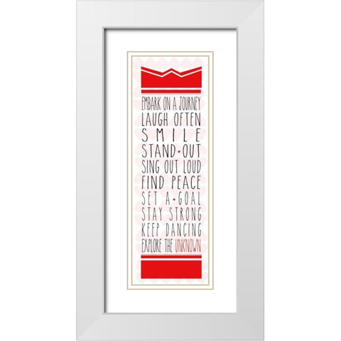 Embark White Modern Wood Framed Art Print with Double Matting by SD Graphics Studio