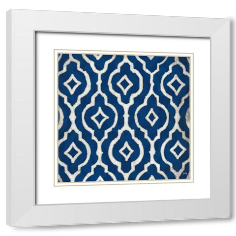 Indigo Modele II White Modern Wood Framed Art Print with Double Matting by Medley, Elizabeth