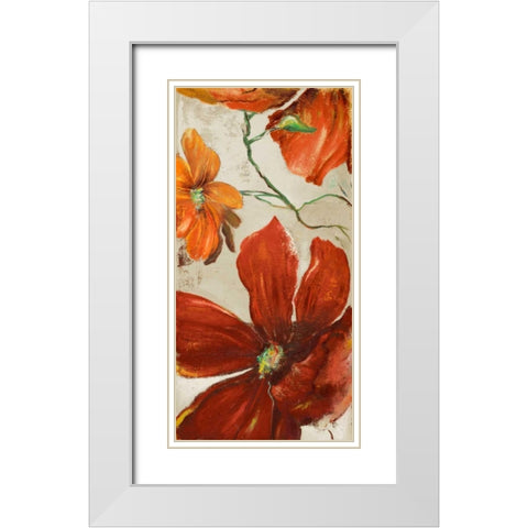 Modernismo Roja I White Modern Wood Framed Art Print with Double Matting by Pinto, Patricia