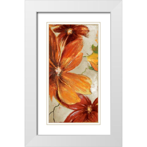 Modernismo Roja II White Modern Wood Framed Art Print with Double Matting by Pinto, Patricia