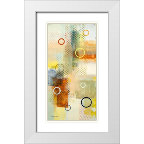 Floating Forms I White Modern Wood Framed Art Print with Double Matting by Marcon, Michael
