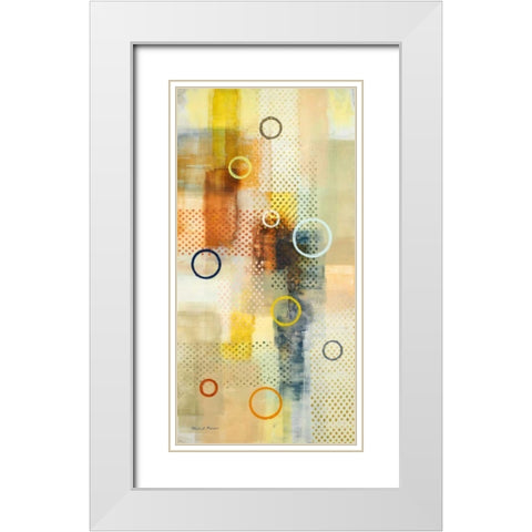 Floating Forms II White Modern Wood Framed Art Print with Double Matting by Marcon, Michael