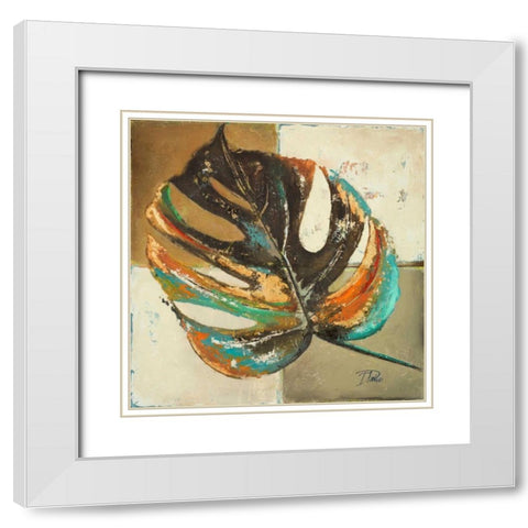 Contemporary Leaves II White Modern Wood Framed Art Print with Double Matting by Pinto, Patricia