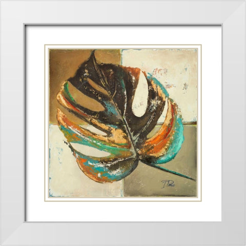Contemporary Leaves II White Modern Wood Framed Art Print with Double Matting by Pinto, Patricia