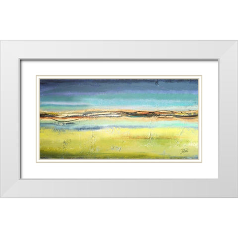 Twilight White Modern Wood Framed Art Print with Double Matting by Pinto, Patricia