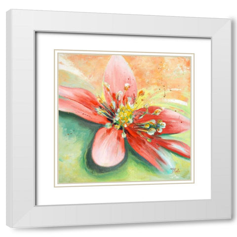 Tropical Splendor I White Modern Wood Framed Art Print with Double Matting by Pinto, Patricia