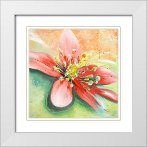 Tropical Splendor I White Modern Wood Framed Art Print with Double Matting by Pinto, Patricia
