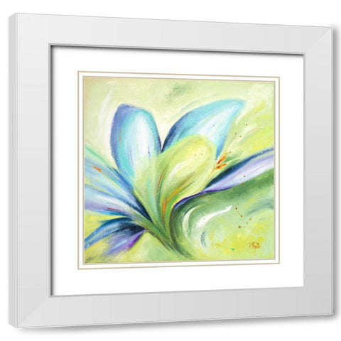 Summer Flowers II White Modern Wood Framed Art Print with Double Matting by Pinto, Patricia