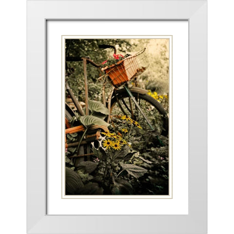 In the Fields I White Modern Wood Framed Art Print with Double Matting by Nawrocke, Bruce