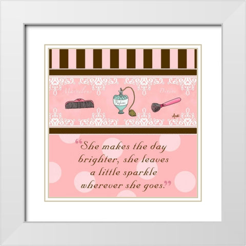 Classy and Fabulous I White Modern Wood Framed Art Print with Double Matting by Metz, Andi