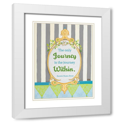 Journey Within White Modern Wood Framed Art Print with Double Matting by Metz, Andi