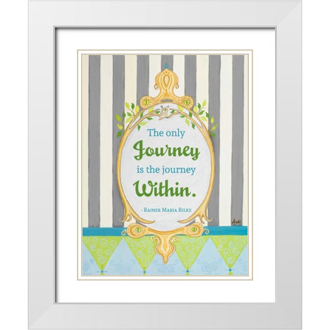 Journey Within White Modern Wood Framed Art Print with Double Matting by Metz, Andi