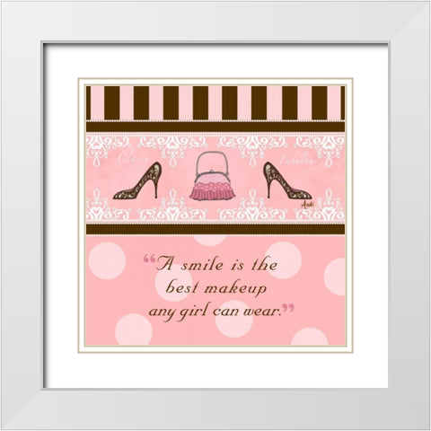 Classy and Fabulous II White Modern Wood Framed Art Print with Double Matting by Metz, Andi