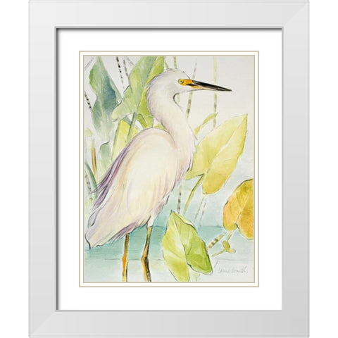 Snowy Egret White Modern Wood Framed Art Print with Double Matting by Loreth, Lanie