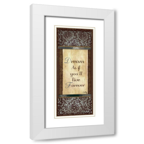 Dream and Love I White Modern Wood Framed Art Print with Double Matting by Medley, Elizabeth