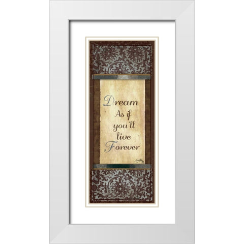 Dream and Love I White Modern Wood Framed Art Print with Double Matting by Medley, Elizabeth