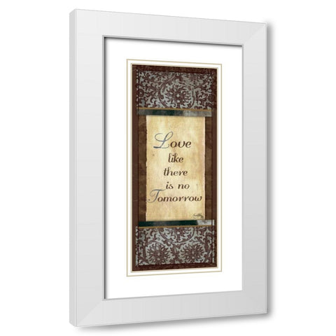 Dream and Love I White Modern Wood Framed Art Print with Double Matting by Medley, Elizabeth