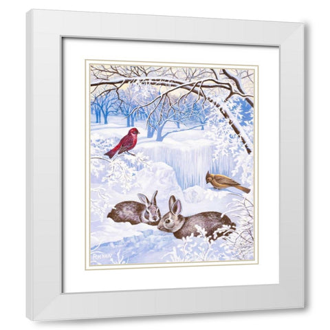 Nature in Winter I White Modern Wood Framed Art Print with Double Matting by Rhyan, Vivien
